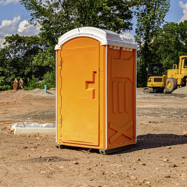 how often are the portable restrooms cleaned and serviced during a rental period in Tioga WV